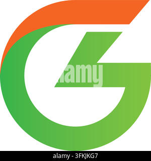 G Letter Thunderbolt Symbol Vektor Konzept Design Template Web Stock Vektor
