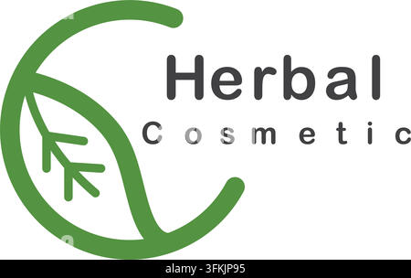 Abstraktes c Letter Leaf Symbol Vektor Konzept Design Vorlage Web Stock Vektor