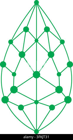 Leaf Technologie Icon Vektor Illustration Design Vorlage Web Stock Vektor