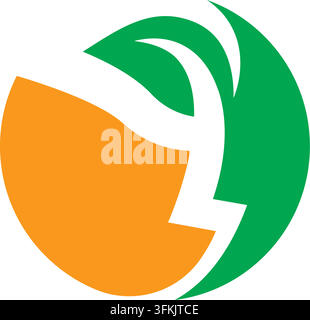 G-Buchstaben-Blatt-Blitz-Icon des grünen Energie-Konzept-Design-Vorlagen-Vektors Stock Vektor