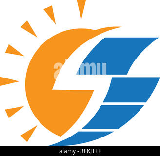 Solarpanel-Symbol-Vektor-Design-Vorlage Web Stock Vektor