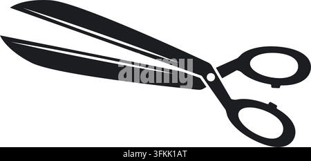 schwarzes Schere-Symbol Vektor-Element Designvorlage Web Stock Vektor