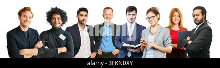 Geschäftskollage mit vielen Berufstätigen bei der Arbeit Stockfoto