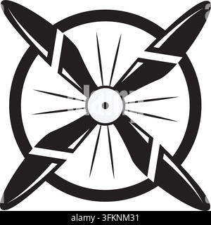 Propeller-Symbol-Vektor-Element-Design-Vorlage Web Stock Vektor