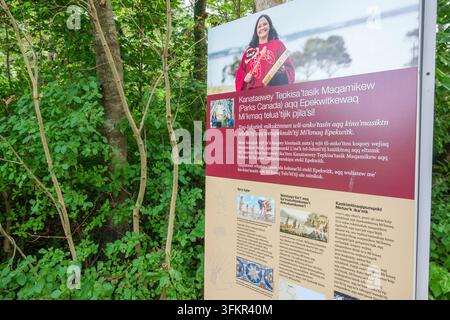 Charlottetown Prince Edward Island PEI Kanada, Parks Canada, Mi'kmaq First Nations, Epekwitk, Indigene Kultur, First-Nations-Erbe, Mi'kmaq-Erbe, i Stockfoto