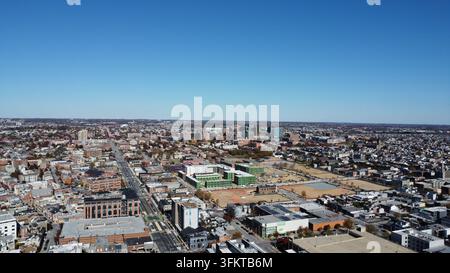 Luftbild des Inner Harbor von Baltimore, Maryland, USA Stockfoto