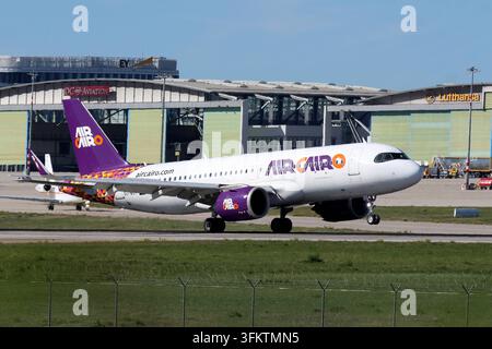 25.09.2026, xsvx, Reise, Urlaub, Wirtschaft, emwir, SU-BUT, Airbus A320-251N A320neo, Baujahr: 2022, Air Cairo, Ägypten, Hex Code: 01023C, MSN: 11205, Besonderheit: zeitweise Misr Life Insurance-Sticker 2023 und 20 Years-Sticker ab November 2023. Stuttgart Stockfoto