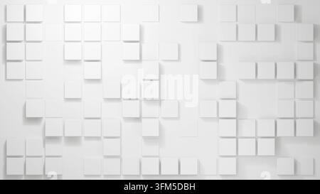 Moderne quadratische Hintergrundgeometrie 3D-Rendering Stockfoto