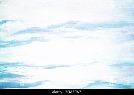 Blassblaue Aquarelltextur mit weicher, offener weißer Mitte Stockfoto