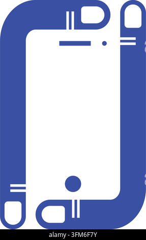 Hände formen ein Telefon-Symbol-Logo-Vektor-Konzept-Design-Vorlage Web Stock Vektor