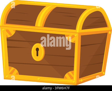 Schatztruhe Vektor Cartoon Element Design Vorlage Web Stock Vektor