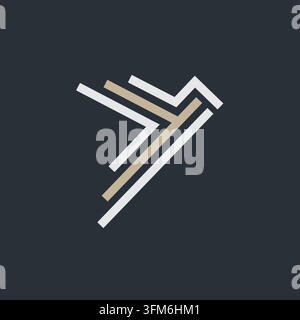 fliegender Vogel Y-Buchstabe Pfeil Logo Symbol Vektor Konzept Design Stock Vektor