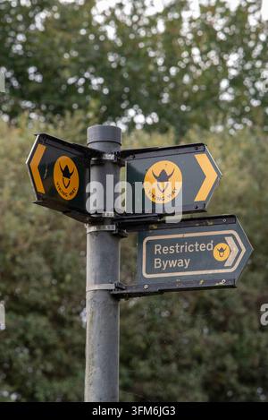 Viking Way Schilder und Logo Stockfoto