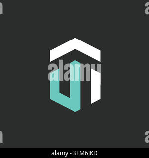 Buchstabe tw Pfeil nach oben Hexagon Logo Symbol Vektor Konzept Design Stock Vektor