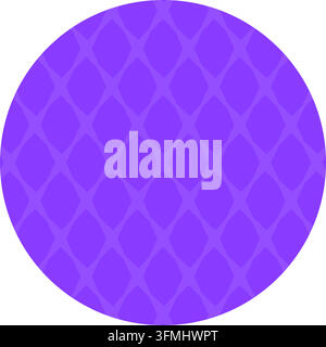 Abstrakte geometrische Raute-Muster runde violette Abzeichen-Vektorillustration. Abstrakte geometrische Raute-Muster runde violette Abzeichen-Ikone mit Überl Stock Vektor