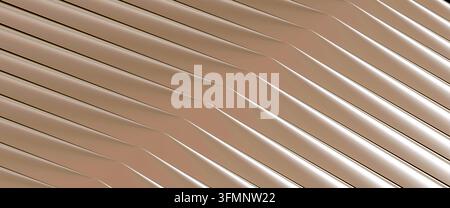 3D-abstrakter geometrischer Hintergrund, Metallhintergrund, 3D-Rendering. Stockfoto