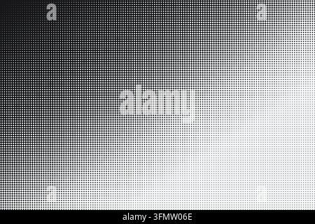 Abstrakter Halbton-Punktmuster-Hintergrund mit Farbverlauf und Retro-Siebdruck-Textur Stock Vektor