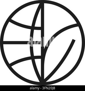 Eco-Internet-Netzwerk-Logo-Ikon-Vektor-Konzept-Design Stock Vektor