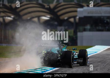 18 STROLL Lance (Kann), Aston Martin F1 Team AMR26, Aktion während des Formel-1-Grand-Prix von Bahrain 2026 in Malaysia. , . Formel-1-Weltmeisterschaft vom 2. bis 4. Oktober 2026 auf dem Sepang International Circuit, in Sepang, Malaysia - Foto Antonin Vincent/DPPI Credit: DPPI Media/Alamy Live News Stockfoto