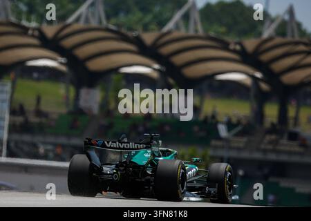IPA89208649 - 18 STROLL Lance (Kanne), Aston Martin F1 Team AMR26, Aktion während des Formula 1 Großpreises von Bahrain 2026 in Malaysia, 16. Runde der Formula One Weltmeisterschaft 2026 vom 2. bis 4. Oktober 2026 auf dem Sepang International Circuit, in Sepang, Malaysia Stockfoto