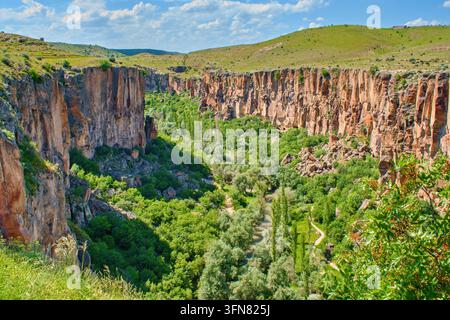 Blick auf das Ihlara-Tal, Region Kappadokien, Türkei Stockfoto