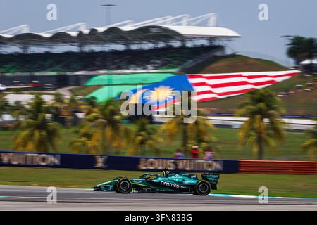 IPA89209421 - 18 STROLL Lance (Kanne), Aston Martin F1 Team AMR26, Aktion während des Formel-1-Grand-Prix von Bahrain 2026 in Malaysia, 16. Runde der Formel-1-Weltmeisterschaft 2026 vom 2. bis 4. Oktober 2026 auf dem Sepang International Circuit, in Sepang, Malaysia Stockfoto