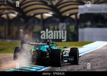 IPA89209468 - 18 STROLL Lance (Kanne), Aston Martin F1 Team AMR26, Aktion während des Formula 1 Großpreises von Bahrain 2026 in Malaysia, 16. Runde der Formula One Weltmeisterschaft 2026 vom 2. bis 4. Oktober 2026 auf dem Sepang International Circuit, in Sepang, Malaysia Stockfoto