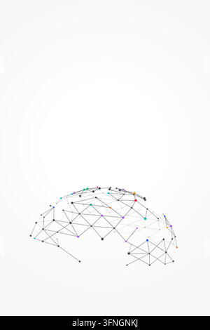 Polygonaler halbkugeliger Vektorhintergrund mit dekorativen geometrischen Details für Mikromaterial und kommerzielle Design-Projekte. Stock Vektor