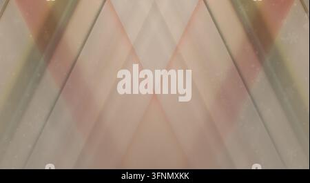 Minimalistisches abstraktes Design mit sich schneidenden Linien und Pastellfarbtönen. Stockfoto
