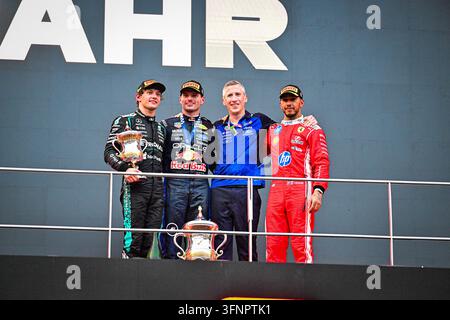 Kuala Lumpur, Malaysia. 04. Okt., 2026. Podium der Rennstrecke während des Rennens des Formula 1 Gulf Air Bahrain Grand Prix in Malaysia 2026 auf dem Sepang International Circuit in Sepang, Malaysia. Runde 16 von 23 der FIA Formula One World Championship 2026, die vom 2. bis 4. Oktober 2026 stattfindet. Das Rennen wurde von Bahrain nach Malaysia verlegt und fand am 4. Oktober 2026 auf dem Sepang International Circuit in Kuala Lumpur, Malaysia, statt. Foto von Alessio De Marco/ABACAPRESS.COM Credit: Abaca Press/Alamy Live News Stockfoto