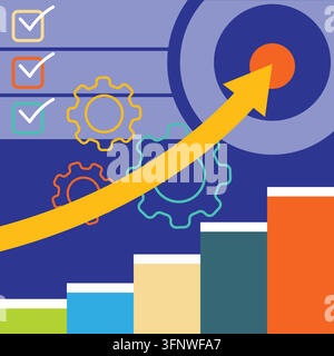 Hintergrundelemente für das Cover eines Business-Strategie-Buches  Vektor-Design-Vorlage Stock Vektor