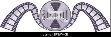 M-Buchstaben-Film-Logo-Symbol-Vektordesign-Element Stock Vektor