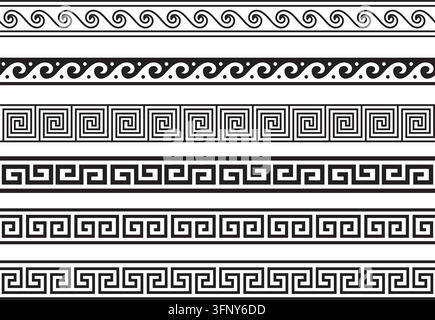 Vektor nahtloses griechisches klassisches Ornament. Muster für einen Rahmen und eine Bordüre. Antikes Griechenland und das Römische Reich Stock Vektor