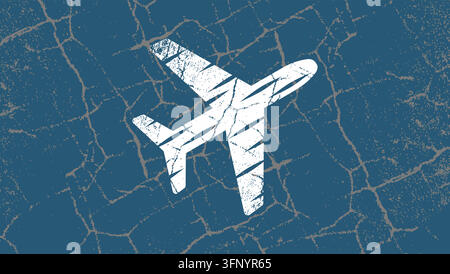 Symbol für abfliegende Flüge, Farbvektorillustration Stock Vektor