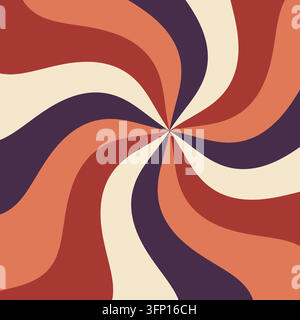 Lebendiges rotes, weißes und blaues groovy Wirbelmuster bietet einen dynamischen Hintergrund und eignet sich für Stoffdrucke. Stock Vektor