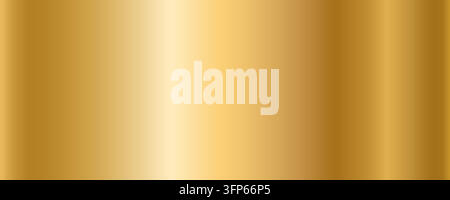 Abstrakter Goldgradient mit glattem metallischem Glanz auf einem Goldhintergrund. Stock Vektor
