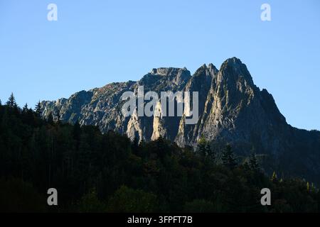 Zackiger Gipfel des Mount Index in den Washingtoner Kaskaden Stockfoto