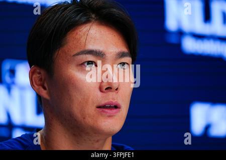 Yoshinobu Yamamoto, (Dodgers) Startpitcher Yoshinobu Yamamoto 6. Okt. 2026 - Baseball : MLB National League Division Series Atlanta Braves vs. Los Angeles Dodgers Ort: Truist Park (Cumberland, Georgia, USA) Credit: Creative 2/AFLO/Alamy Live News Stockfoto