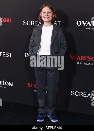 Hollywood, Vereinigte Staaten. 07. Oktober 2026. HOLLYWOOD, LOS ANGELES, KALIFORNIEN, USA - 6. OKTOBER: Wyatt Gagnon kommt zur 26. jährlichen Screamfest Horror Film Festival - Eröffnungsabend - Weltpremiere von Jeremy Weiss' ‚The Night Driver‘ im TCL Chinese 6-Kino bei Ovation Hollywood am 6. Oktober 2026 in Hollywood, Los Angeles, Kalifornien, USA an. (Foto von Xavier Collin/Image Press Agency) Credit: Image Press Agency/Alamy Live News Stockfoto
