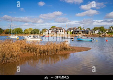 Über den Fluss Exe an der Fährüberquerung von Topsham, East Devon Stockfoto