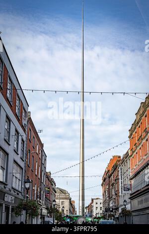 Dublin, Irland – Der Spire of Dublin, gelegen im Zentrum der O’Connell Street in Dublin, Irland. Stockfoto