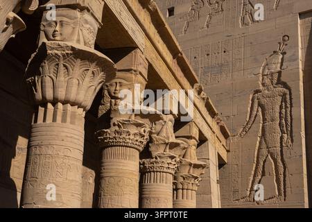 Tempel von Philae, Assuan, Ägypten Stockfoto