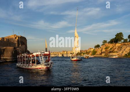 Nil, Assuan, Ägypten Stockfoto