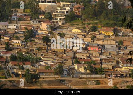 Häuser und Gebäude in Kigali, Ruanda Stockfoto