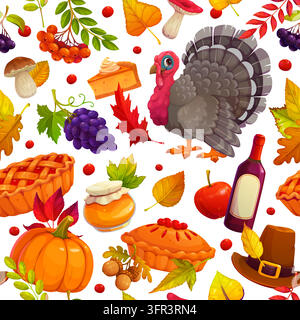 Thanksgiving-Day-nahtloses Musterhintergrund Stock Vektor