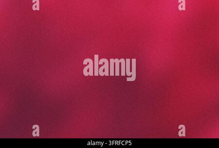 Abstrakte körnige Textur mit einem lebendigen roten Farbverlauf in Magenta- und Rubin-Tönen, die einen weich gefokussten farbenfrohen Hintergrund erzeugen. Minimalistisches helles Ba Stockfoto