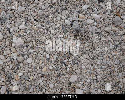 Zerkleinerter Stein-Kies-Texturhintergrund Stockfoto