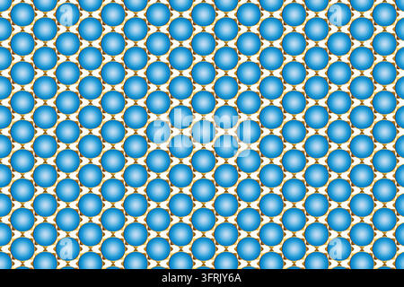 3D-Gradientenblaue Kugeln Geometrischer Hintergrund Modernes Abstraktes Blasenmuster Stock Vektor