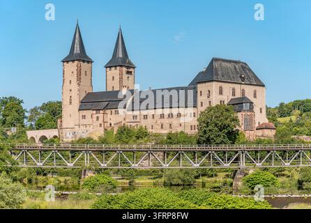 Ansicht des Schlosses Rochlitz, Sachsen, Deutschland, Rochlitz, Sachsen, Bundesrepublik Deutschland Stockfoto
