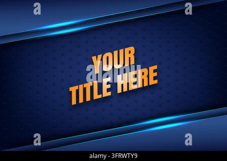 Blaue und orangefarbene Text-Effekt-Vorlage, fetter 3D-Typografie-Entwurf Stock Vektor